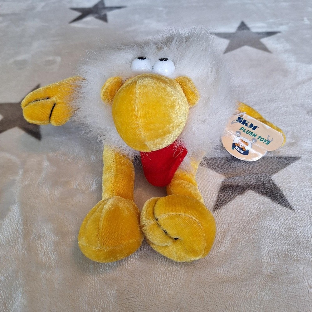 Vintage SKM Plush Toys Crazy Bird Comic Plastic Eyes 7 inches